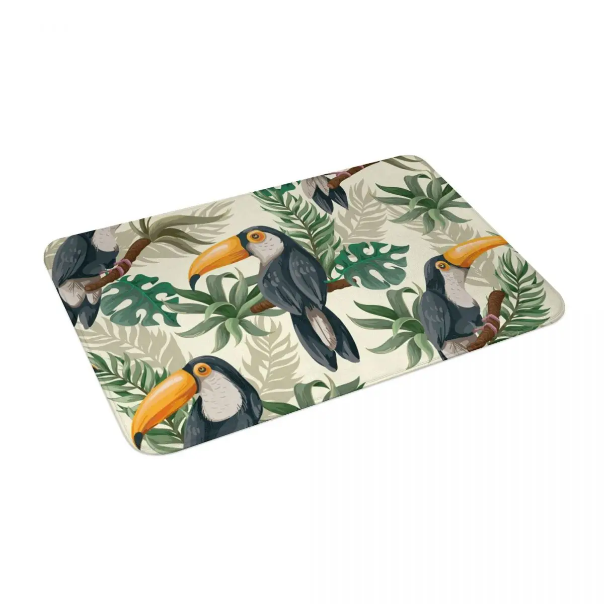Тропический коврик с изображением джунглей Toucan ковер из полиэстера нескользящий