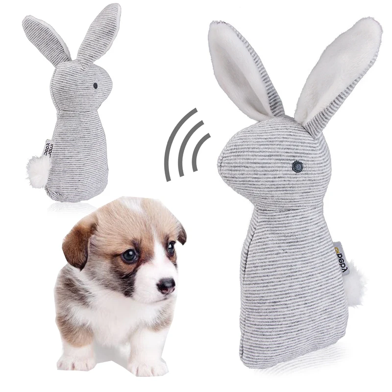 Plush Squeaky Dogs Toy Rabbit Shape Toys for Puppy Funny Pet Products with Sound Cute Interactive Dog Accessories Dropshipping | Дом и сад