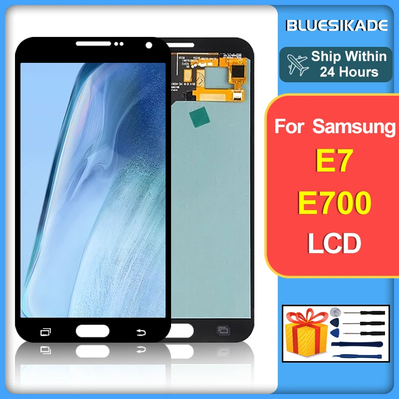 ЖК-дисплей 5 дюймов AMOLED для Samsung Galaxy E7 E700 сенсорный экран дигитайзер E7000 E700F дисплей
