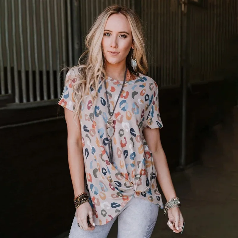 Женская летняя футболка с мультяшным принтом|Футболки-поло| |