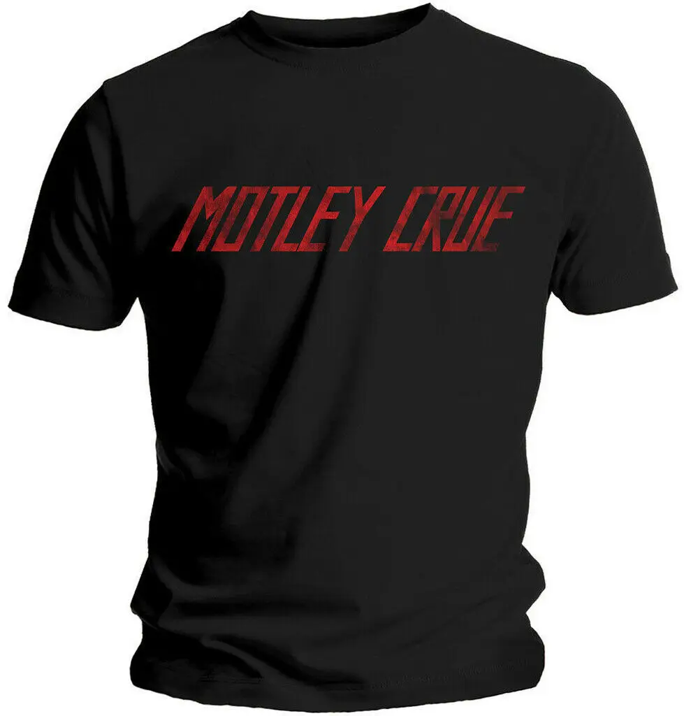 С надписью Mötley Crüe 'Distressed Logo' футболка NEW &amp официальный|Мужские футболки| |