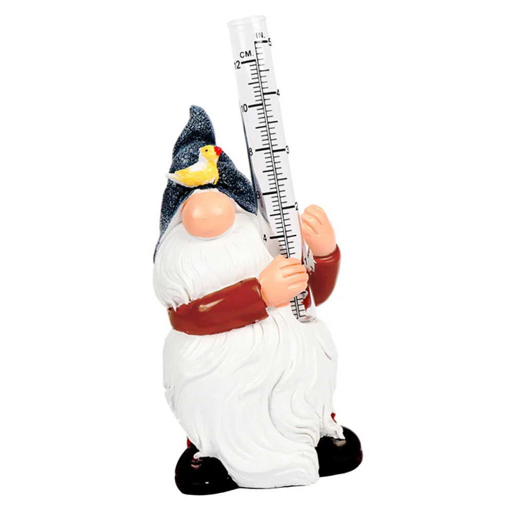 

1pc Resin Statue Decorative Rain Gauge Multi-purpose Rain Measuring Tool