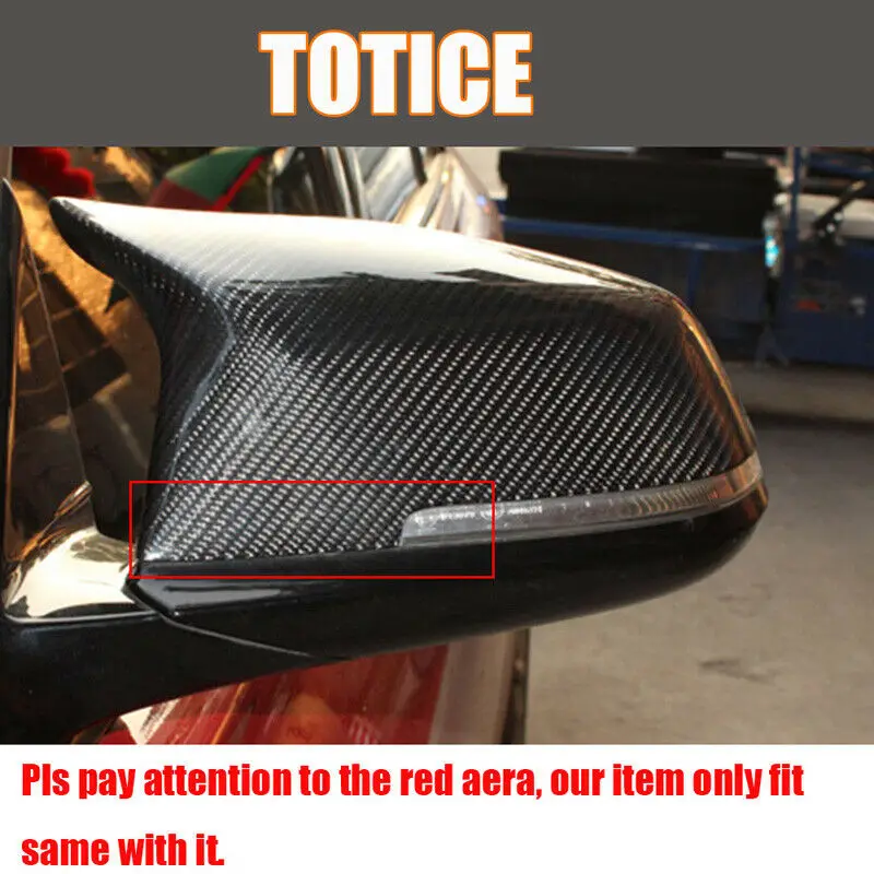 

Case Rearview Mirror Cover Cap Carbon Fiber Style Decal Useful Durable