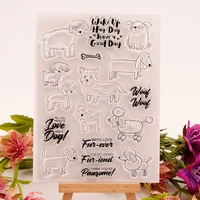 clear stamps lovely dogs rubber stamp for diy scrapbooking card making album photo papercard template new stamps decorative