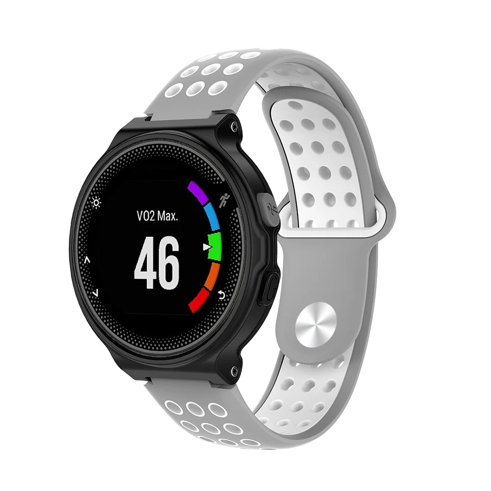Силиконовый ремешок для смарт часов Garmin Forerunner 220 S5 S20 мягкий и стильный цветной