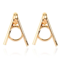 classic hot selling gold chic letter ao shaped hoop earrings womens chunky hoops geometrical earrings minimalist jewelry
