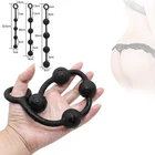 Анальная пробка, силиконовая Анальная пробка, анальные шарики, интимные игрушки для взрослых, эротическая игрушка, большая Анальная пробка, анальные шарики, затычки, расширитель, но вилка, Sextoy