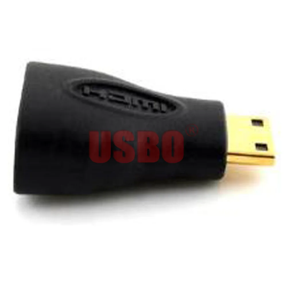 Поставка высококачественного черного прямого позолоченного мини-разъема HDMI