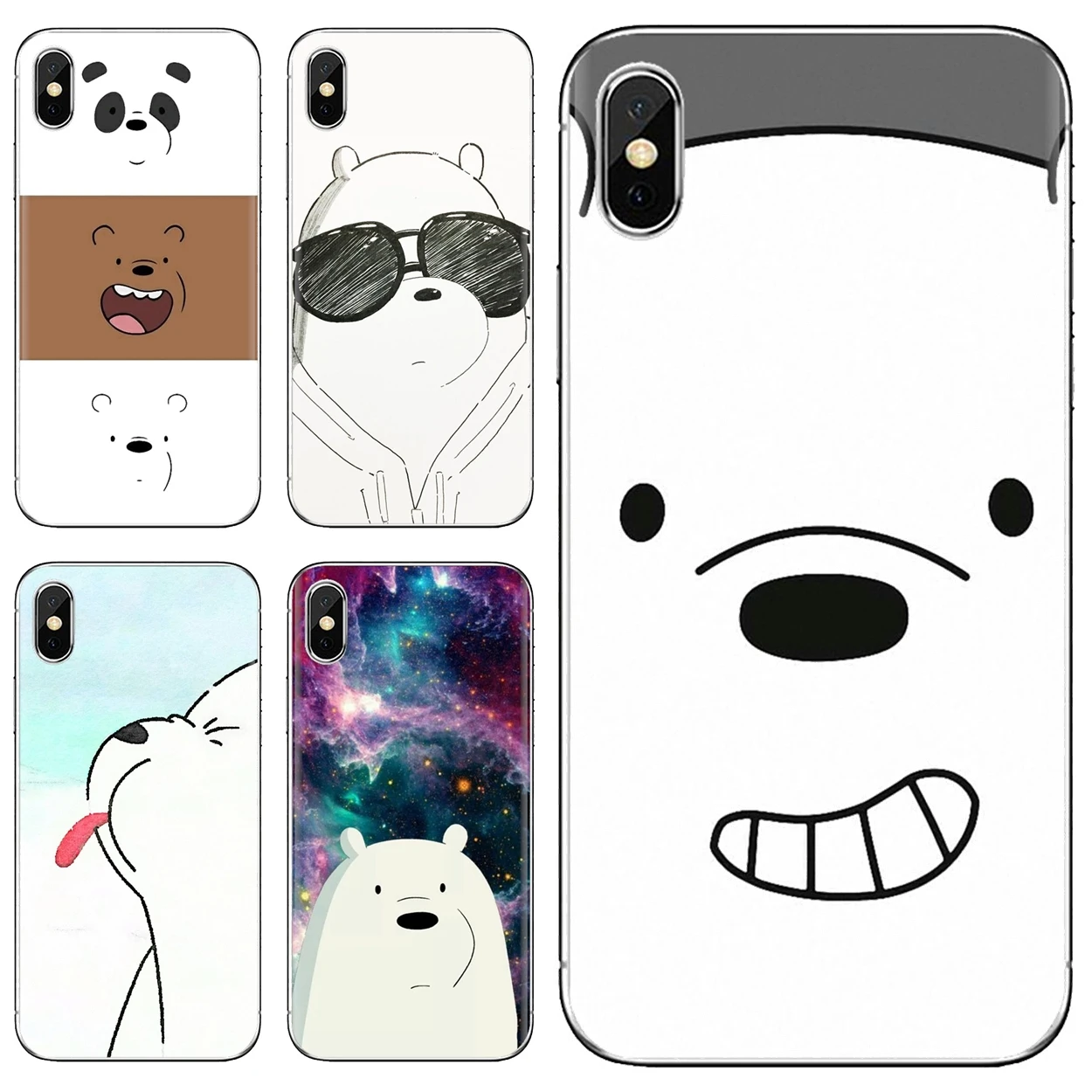 Силиконовый чехол для телефона We Bare Ice Bear Panda Samsung Galaxy Note 2 3 4 5 8 9 S2 S3 S4 S5 Mini S6 S7 Edge S8 S9
