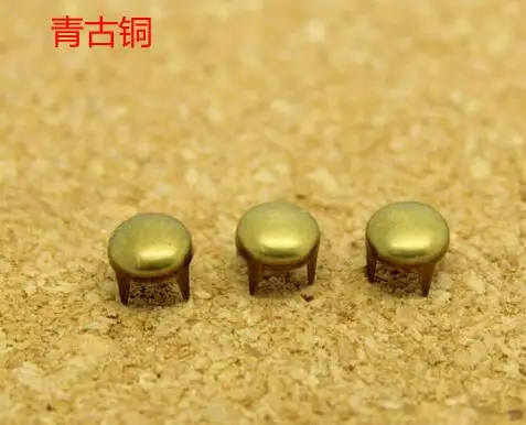

50Pcs Punk Studs Rivet 4 Claw Round Flat Spike Bead 4mm-10mm Leather Craft DIY