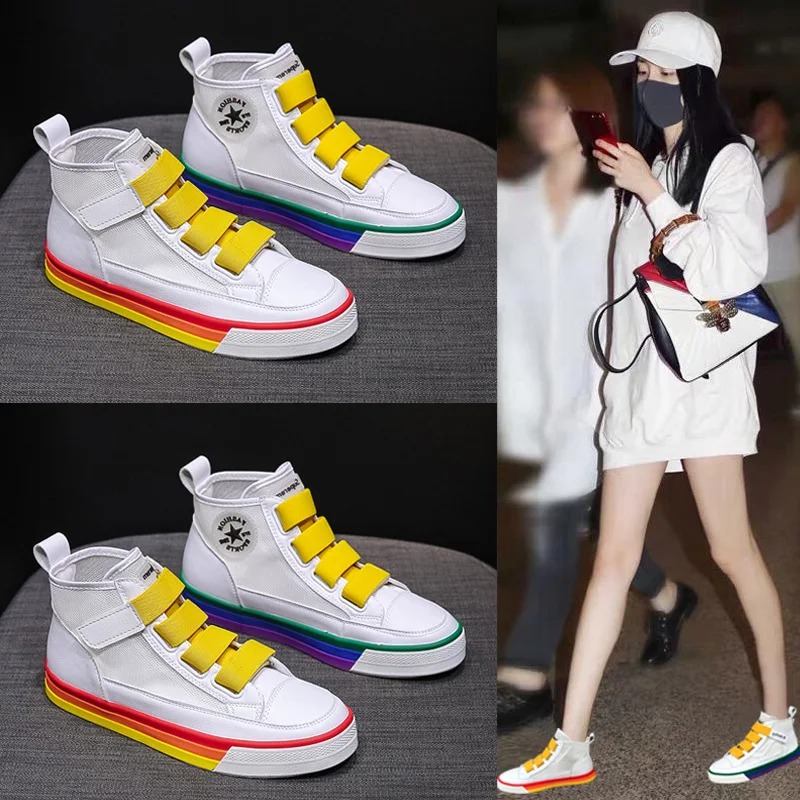 SWYIVY/Повседневная обувь из сетчатого материала Женские кроссовки на липучке