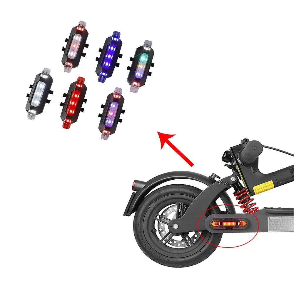 

Scooter Tail Light LED Rechargeable Waterproof Security Lamp M365 Scooter Accessories Warning Taillight Riding Equipment