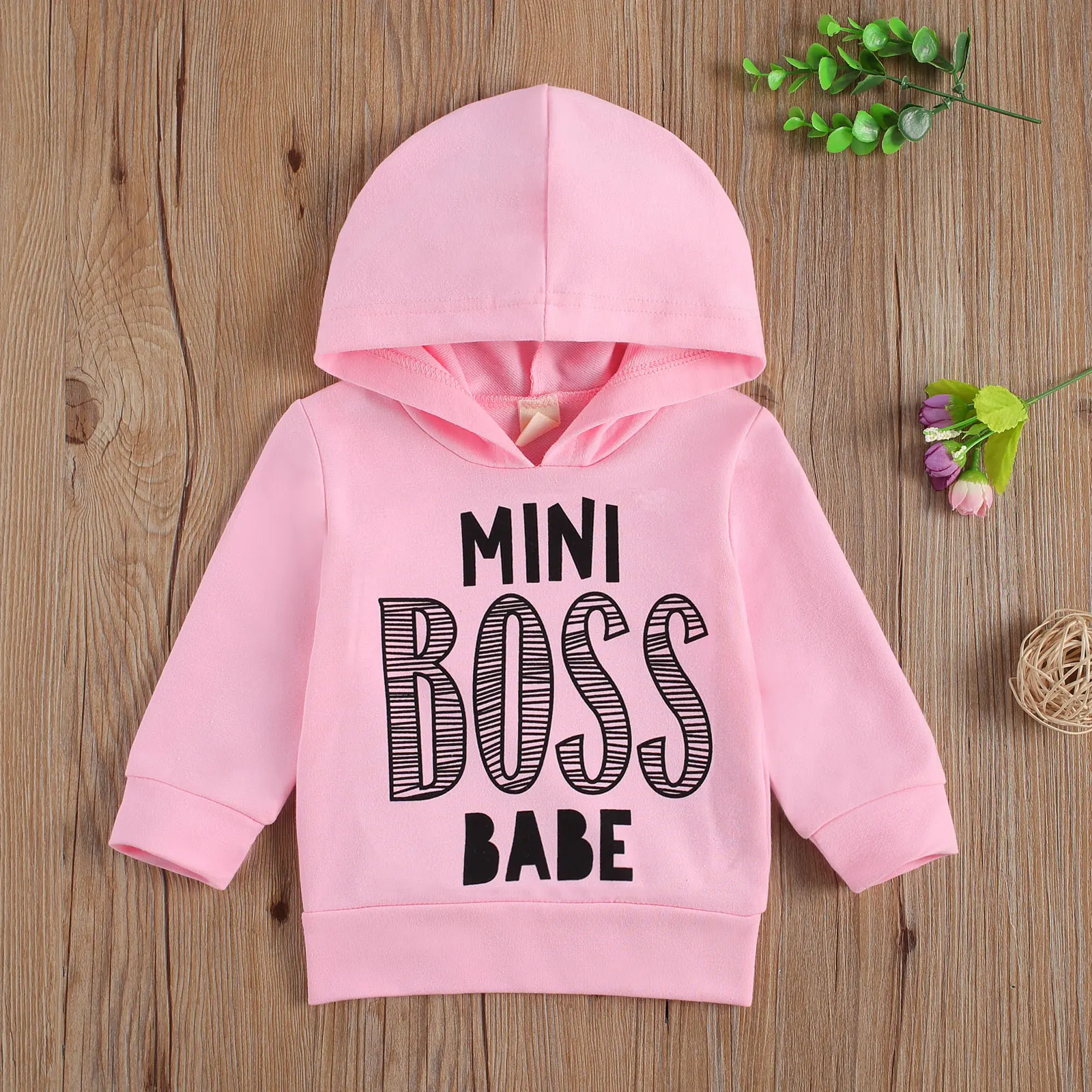 Spring Autumn Children's Tops Sweatshirts Infant's Long Sleeve Hoodie Letter Printed Clothes Kids Casual Hooded