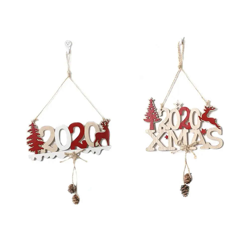 Новый креативный Деревянный винтажный деревенский Рождественский орнамент на