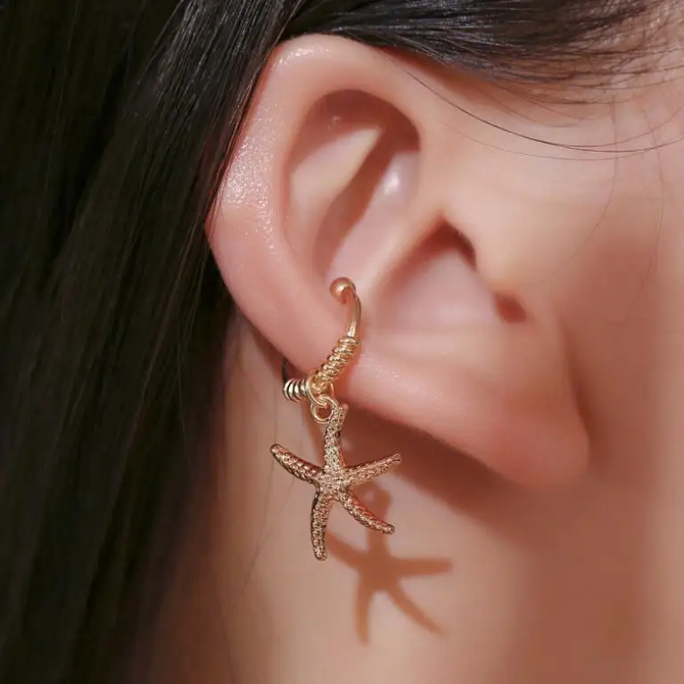 Starfish клипсы на серьги без прокола ушные манжеты женские Серьги Ушные обертывания