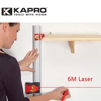 kapro laser level marking ruler with bubbles high precision laser line 6m level ruler 60cm 80cm spirit level measuring tools
