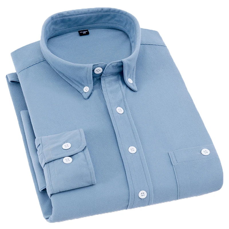 

Aoliwen brand 2021spring autumn men's corduroy slim men's long-sleeved shirt men's dress men's casual solid color men's shirt