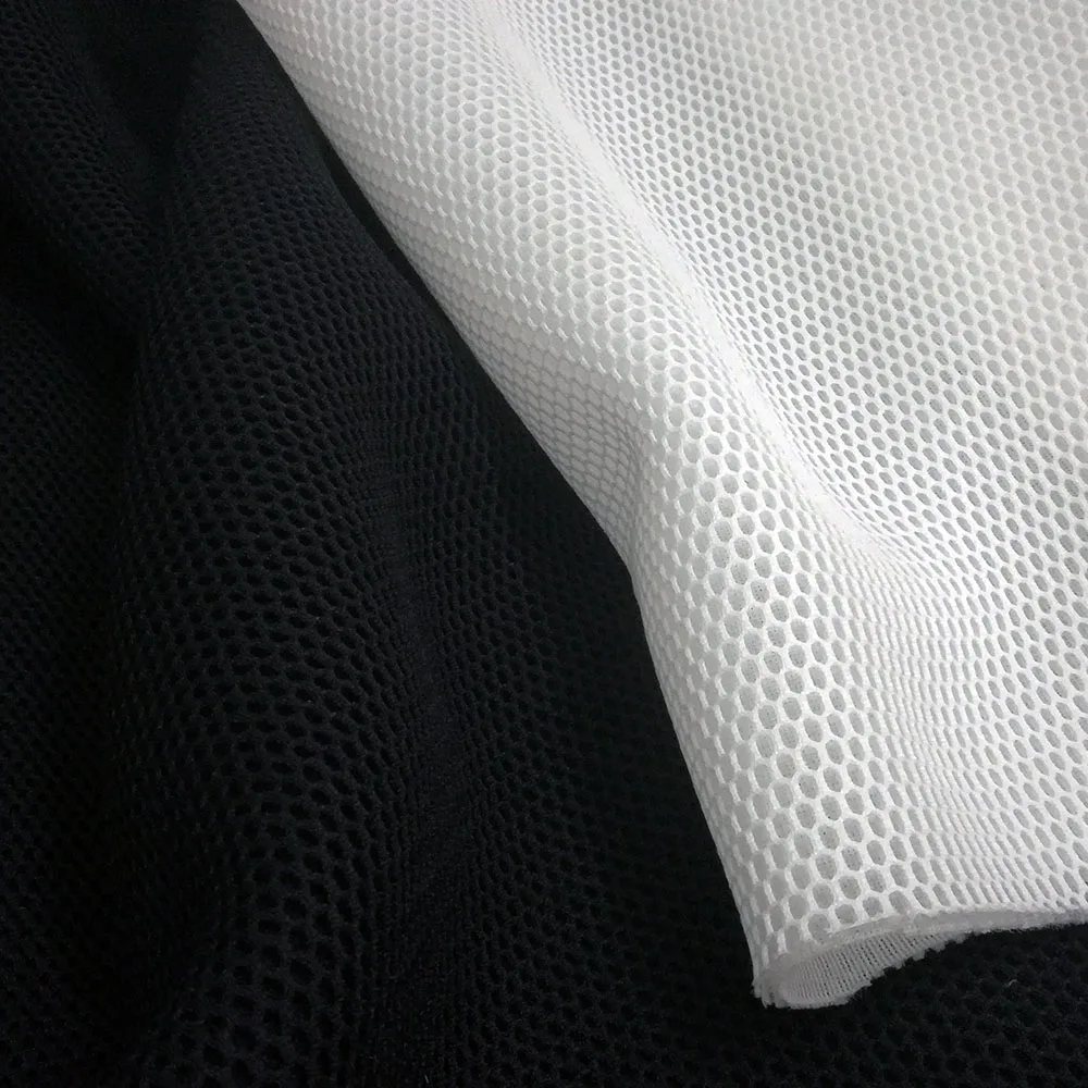 

Soft 3D stereoscopic sandwich mesh fabric fashion designer white hexagonal air layer fabric net cloth sewing apparel cloth tissu