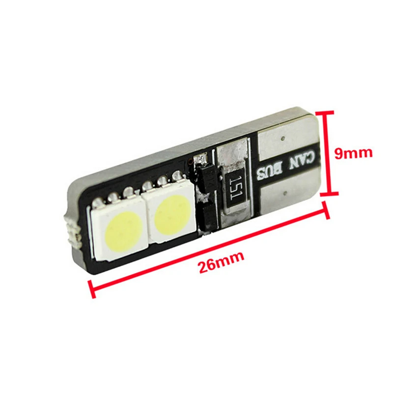 

1pc Canbus Error Free Led White For T10 168 194 W5W Wedge 4 Smd for 5050 Light Bulb