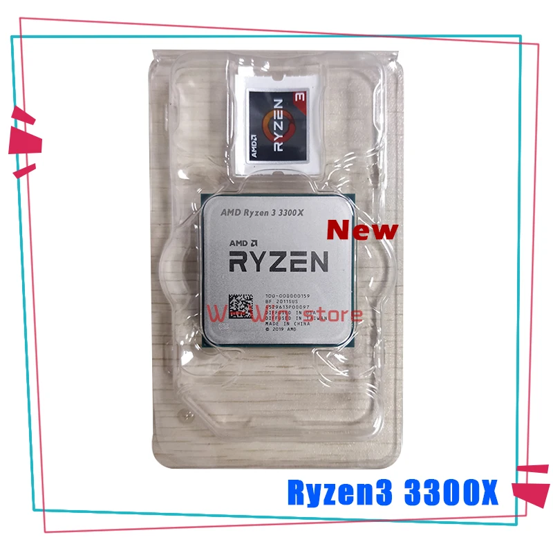 Процессор AMD Ryzen 3 3300X R3 8 ГГц четырехъядерный Восьмиядерный процессор 65 Вт L3 = 16 м