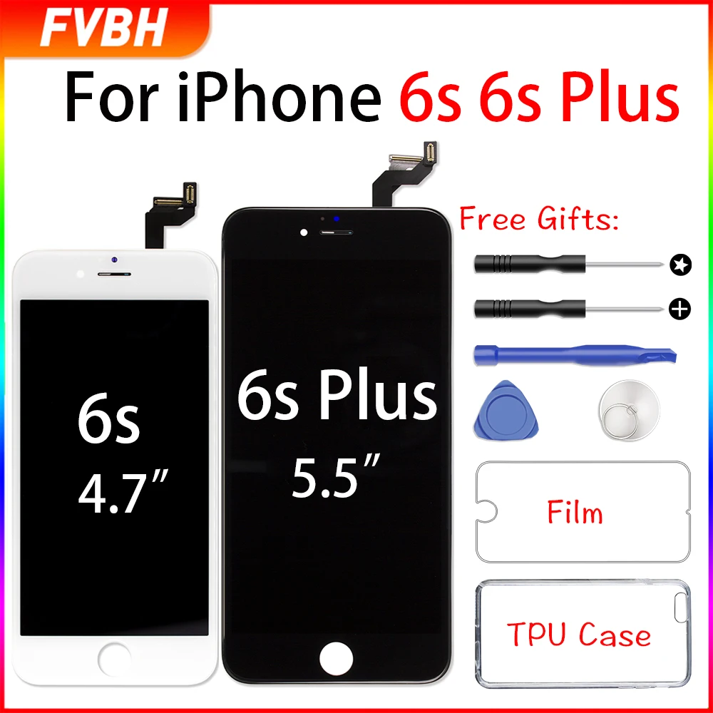 Черный/белый Pantalla LCD Замена для iPhone 6s Plus дисплей 3D сенсорный дигитайзер сборка