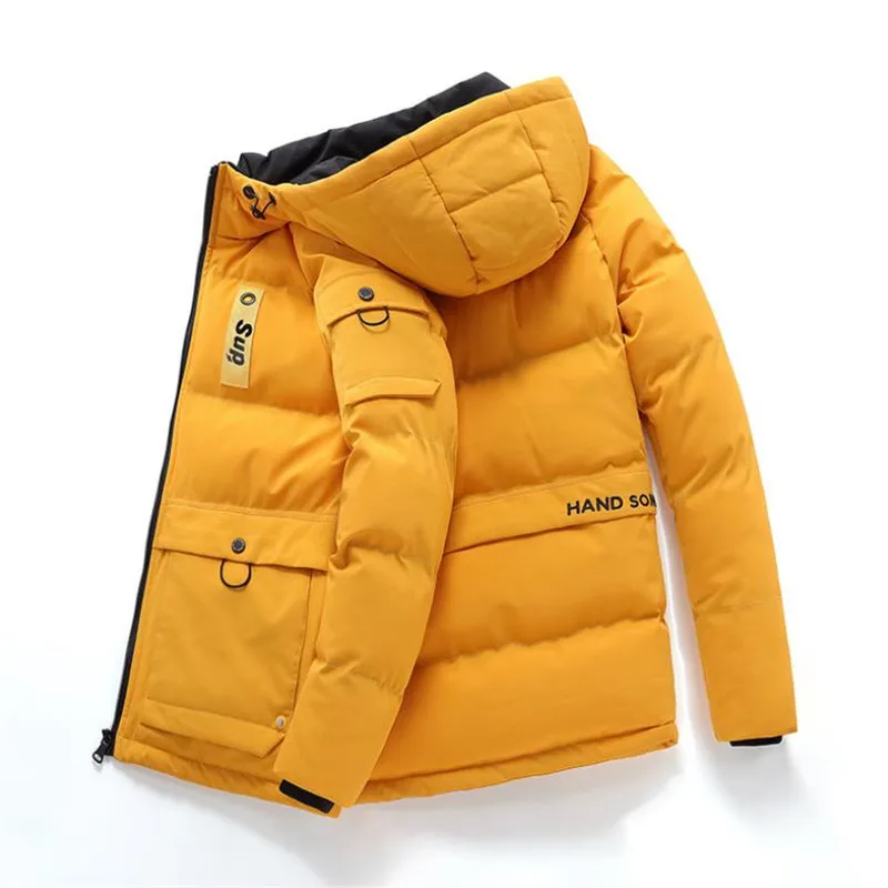 Зимняя мужская повседневная хлопковая куртка теплое пальто толстое Мужская