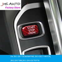 jrel car engine start button sticker cover stop swtich key decor car styling for volvo v40 v60 s60 xc60 s80 v50 v70 xc70