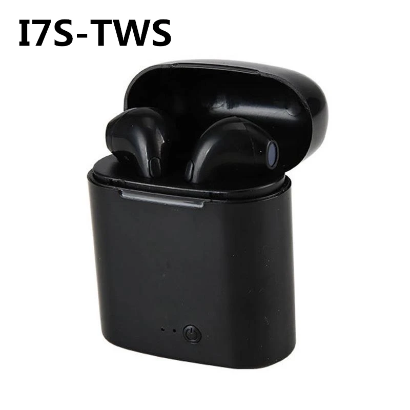I7S-BLACK I12 tws Bluetooth Наушники Беспроводные спортивные наушники для iPhone xiaomi huawei сенсорное управление наушники объемный звук зарядный чехол - Цвет: I7S-BLACK
