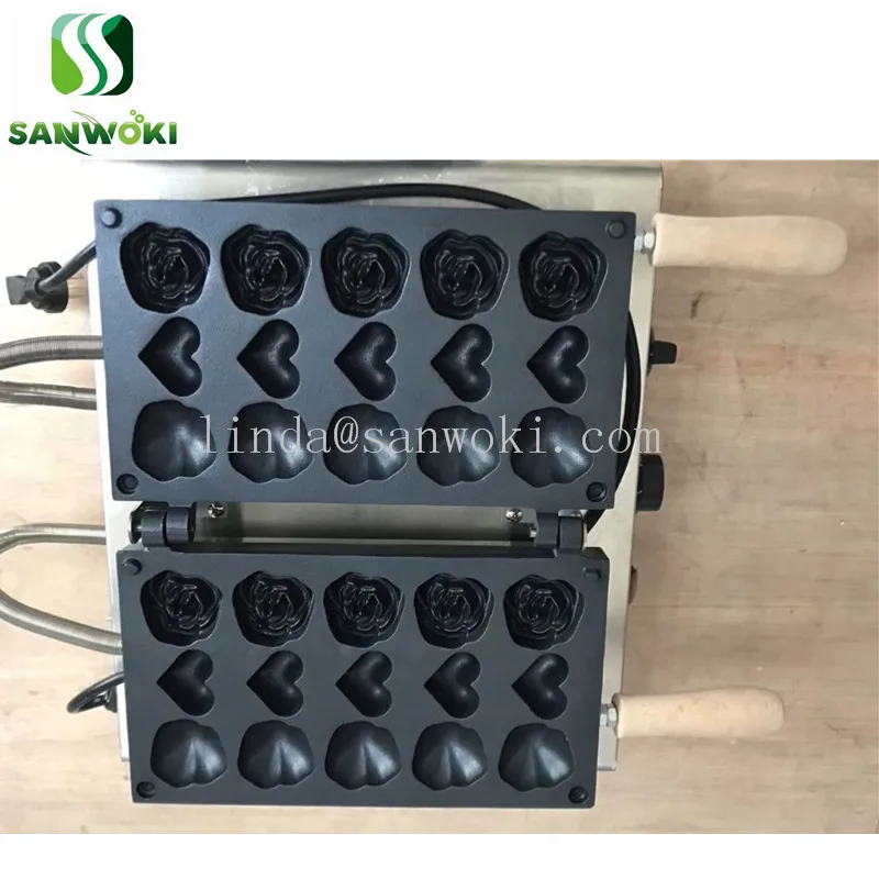 Электрическая вафельница в форме розы сердца с рисунком вафельница|Вафельницы и