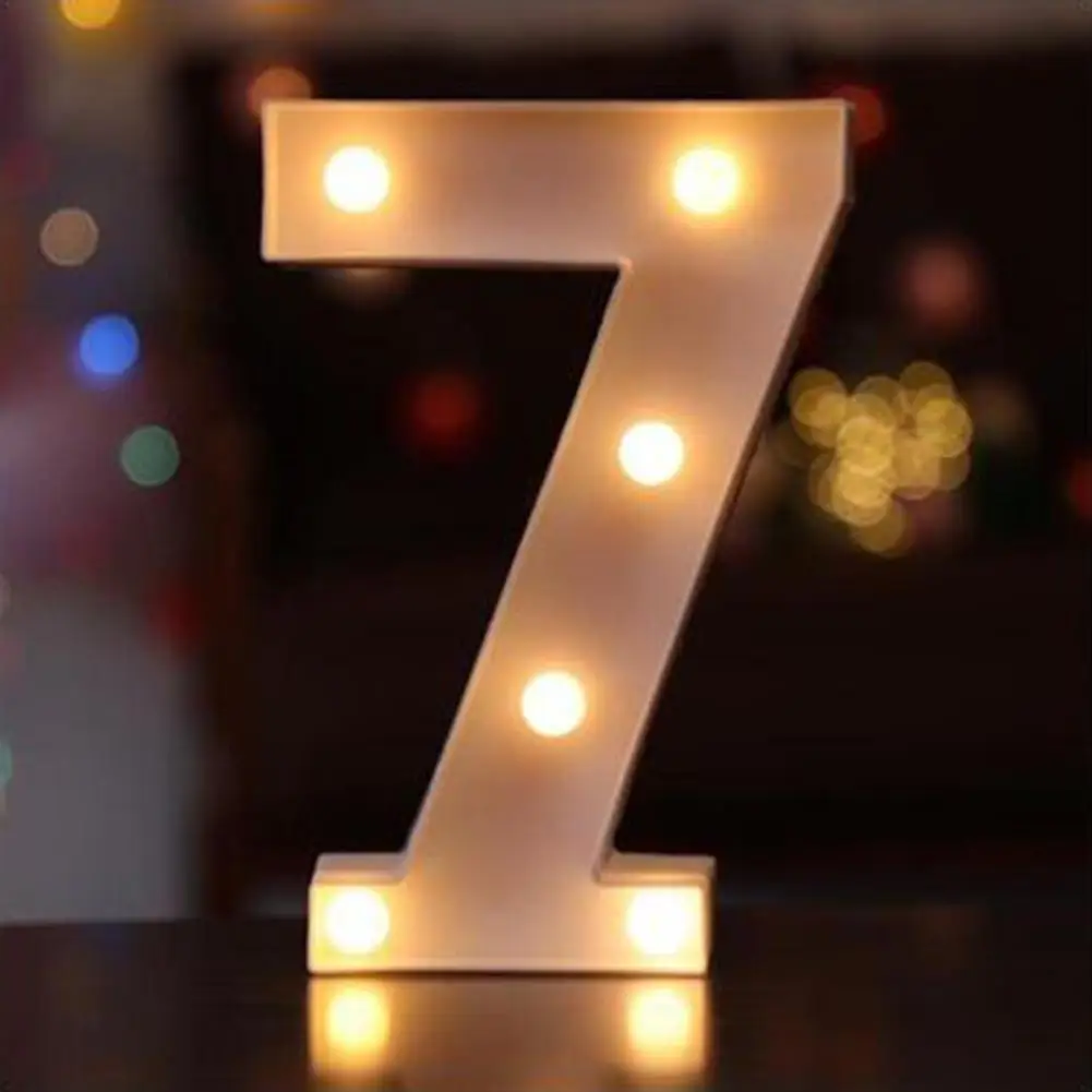 7 Светодиодный ночник шатер A-Z письмо теплый свет лампа для фестиваля Рождество романтическая атмосфера рождественское настенное украшение освещение - Цвет: 7