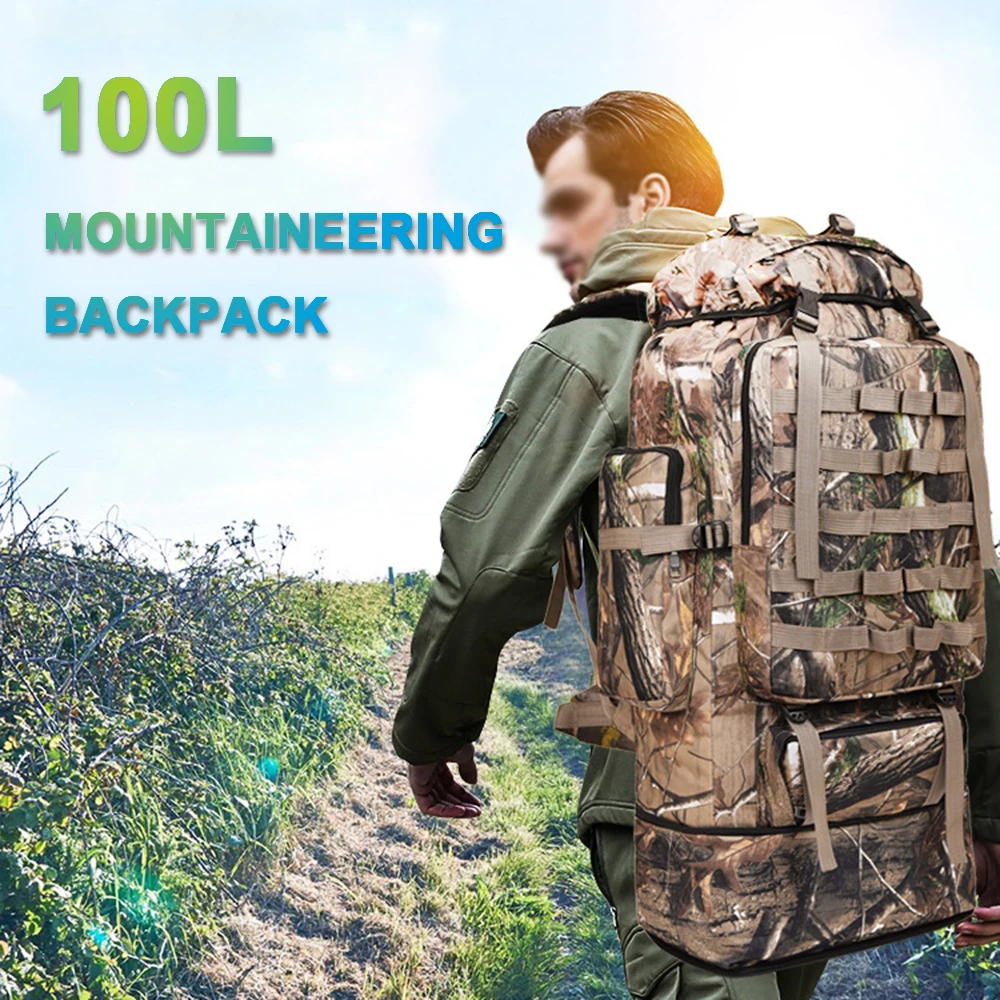 Outdoor 100L Large Capacity Mountaineering Training Hunting Backpack Molle Bug-out Bag Survival Exploration Trekking bag | Спорт и