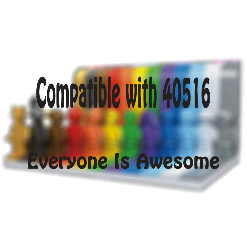 Конструктор Мини-фигурки все потрясающие однотонный Радужный пазл для мальчиков