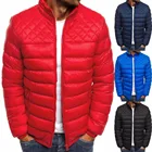 Мужская пуховая куртка ZOGAA, зимняя куртка с пузырьками, 4 цвета, на молнии, со стойкой, большие размеры 3XL, 2018
