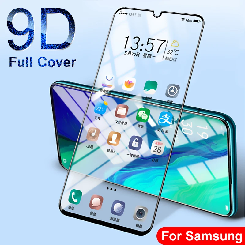 9D закаленное Стекло для samsung Galaxy A50 A70 A505F A705F Экран защитная плёнка для НУА Вэй на A10 A20 A20E A30 A40 A50 A60 Стекло