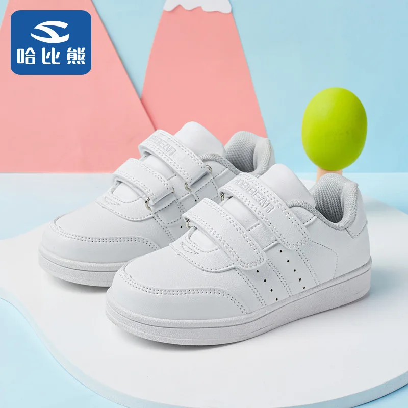 

Детская обувь Новинка Весна 2021 низкая спортивная обувь Hanchao для мальчиков маленькая белая обувь для девочек повседневная спортивная обувь ...