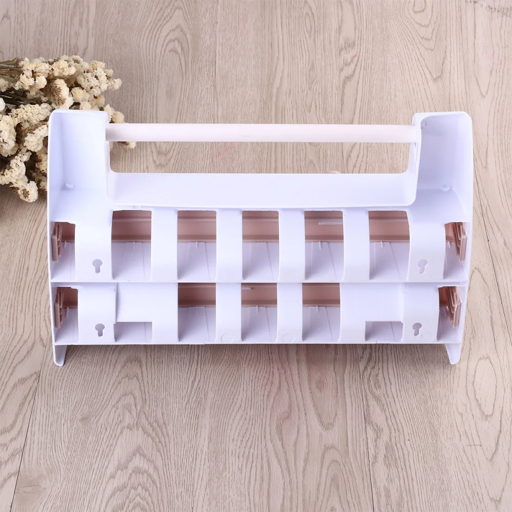 

Multifunctional Home Kitchen Film Sauce Bottle Storage Rack Paper Dispenser Preservative Film Rack Kitchen Accessory (White)