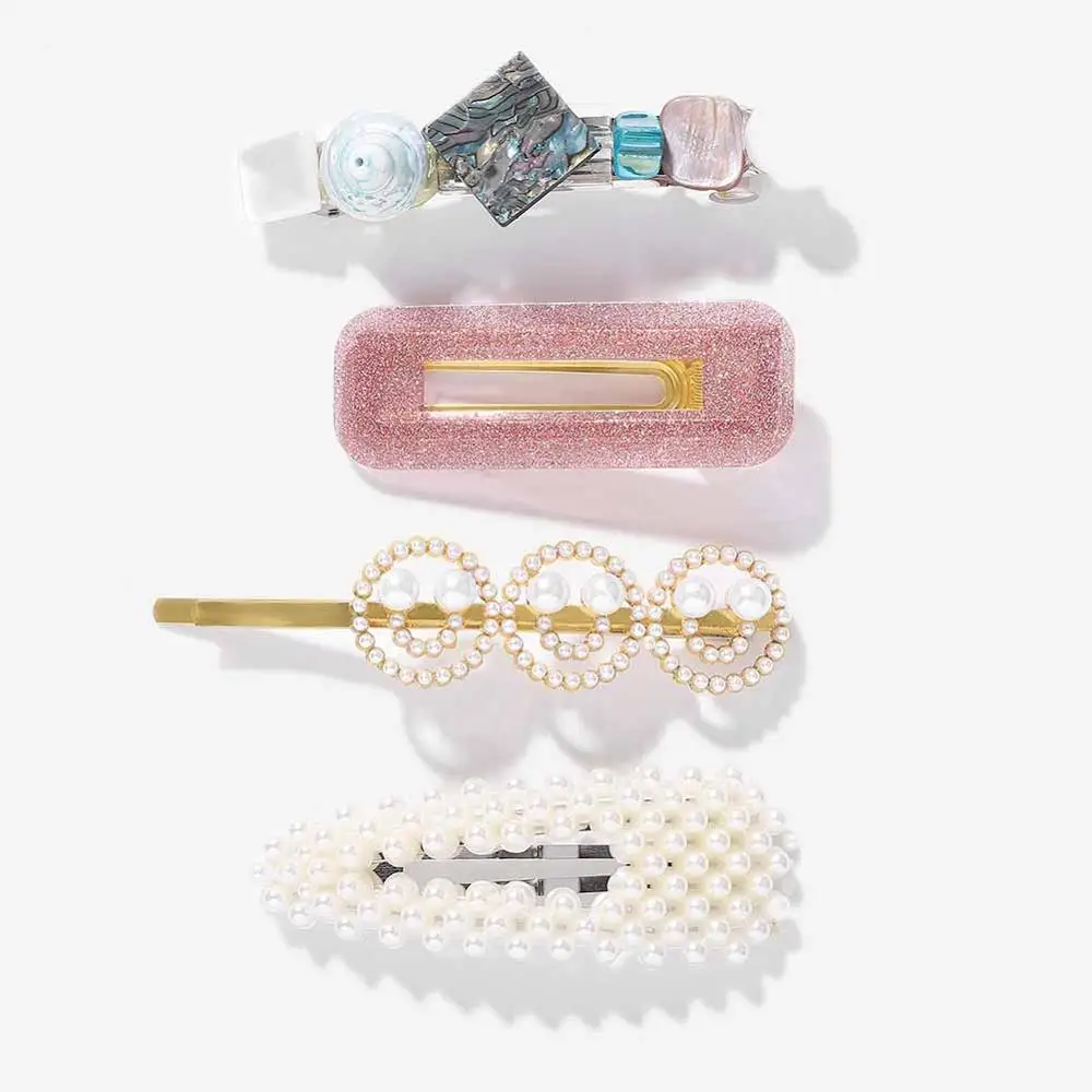 Best lady Trendy Hair Pins Sets For Women Wedding Korean Simulated Pearls Girls Party Bohemian Headwear Gifts Hair Accessories - Цвет: 38