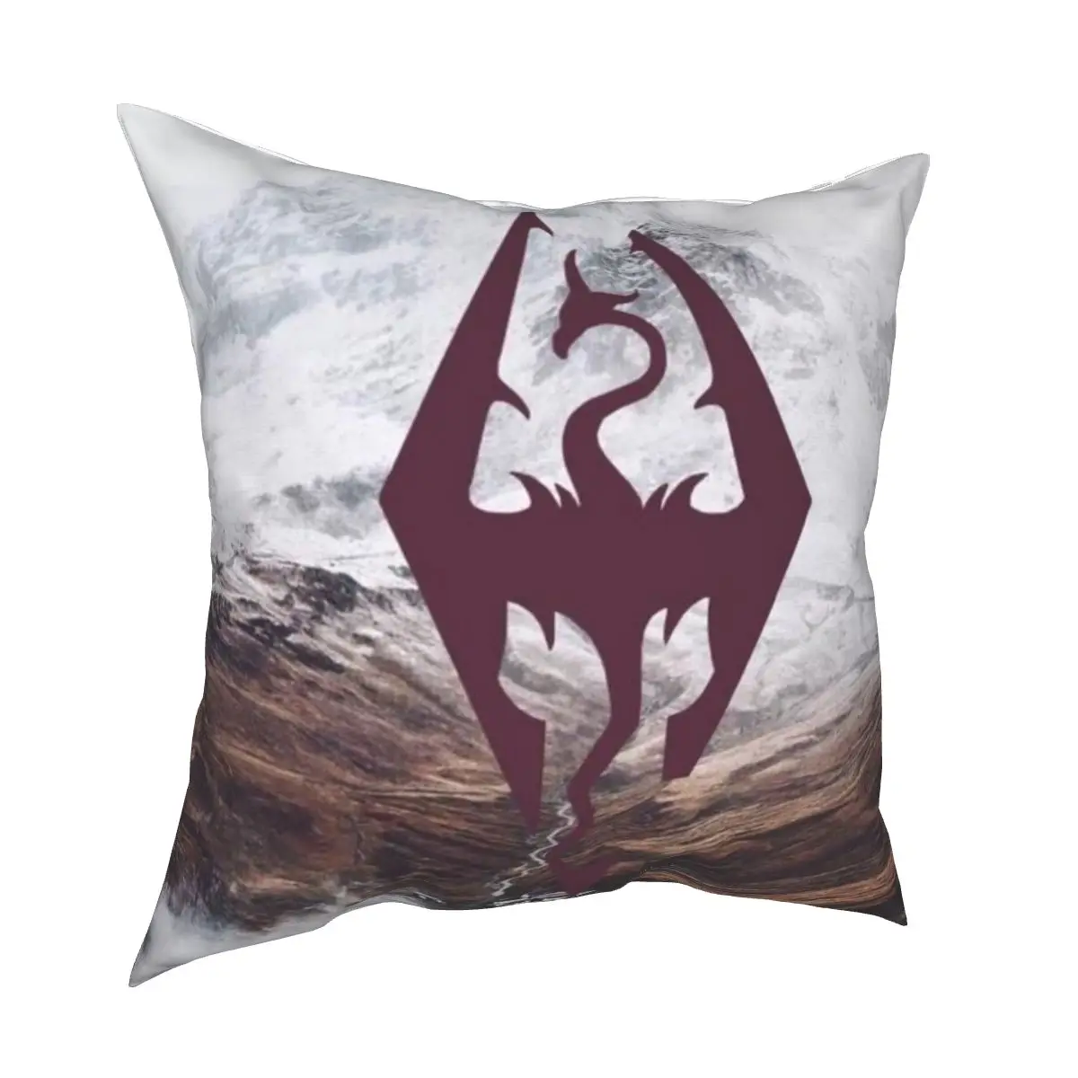 

Skyrim Background Dragon Pillowcase Soft Polyester Cushion Cover Decoration Throw Pillow Case Cover Home Zipper 40X40cm
