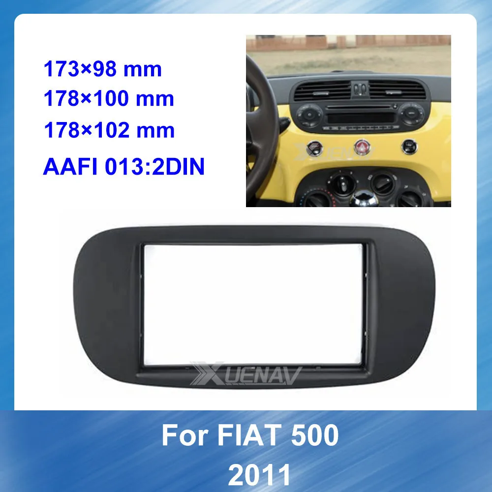 

2 Din Автомобильная радиоустановка Fascia Для FIAT 500 2011 Автомобильная установка DVD рамка стерео панель крепление для приборной панели отделка для ...