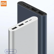 Original Xiaomi Mi Power Bank 3 10000mAh 2 USB Output Supports Two Way Quick Charge 18W Max Powerbank For Smart Mobile Phone