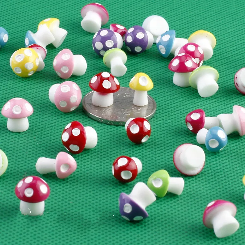 8 шт. милые грибы цыпленок Дельфин мини украшения Декор мох для озеленения