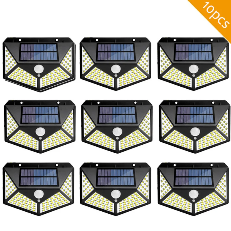 Solar Lights Outdoor PIR Motion Sensor Security Lights IP65 Waterproof Solar Powered Wall Lights for Backyard Garden Patio