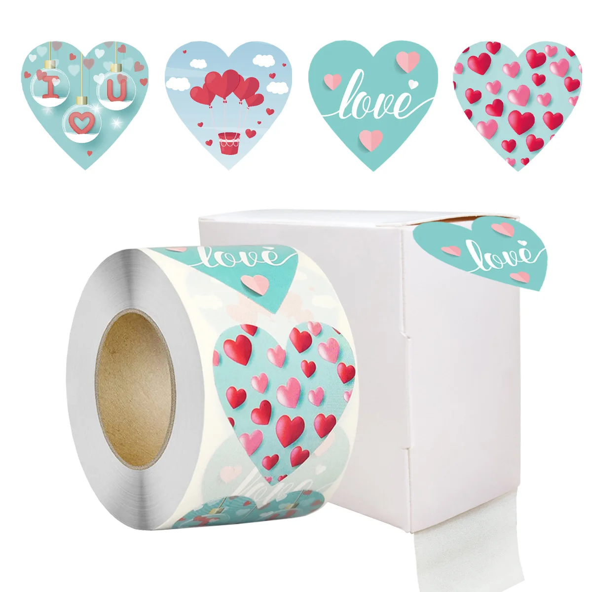 

Любимая цветная наклейка, упаковочная коробка, фотобумага, самоклеящаяся, выдвижная наклейка, бумажная коробка, 300 наклеек/рулон