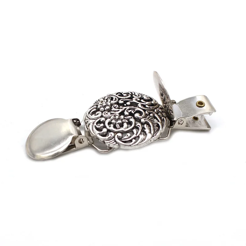 Женский и мужской винтажный шарф-свитер с пряжкой зажим для воротника из сплава