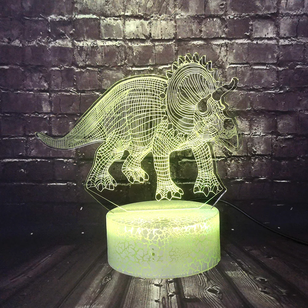 Животное 3D светодиодный Динозавр мир Парк Юрского периода тема мультфильм 7