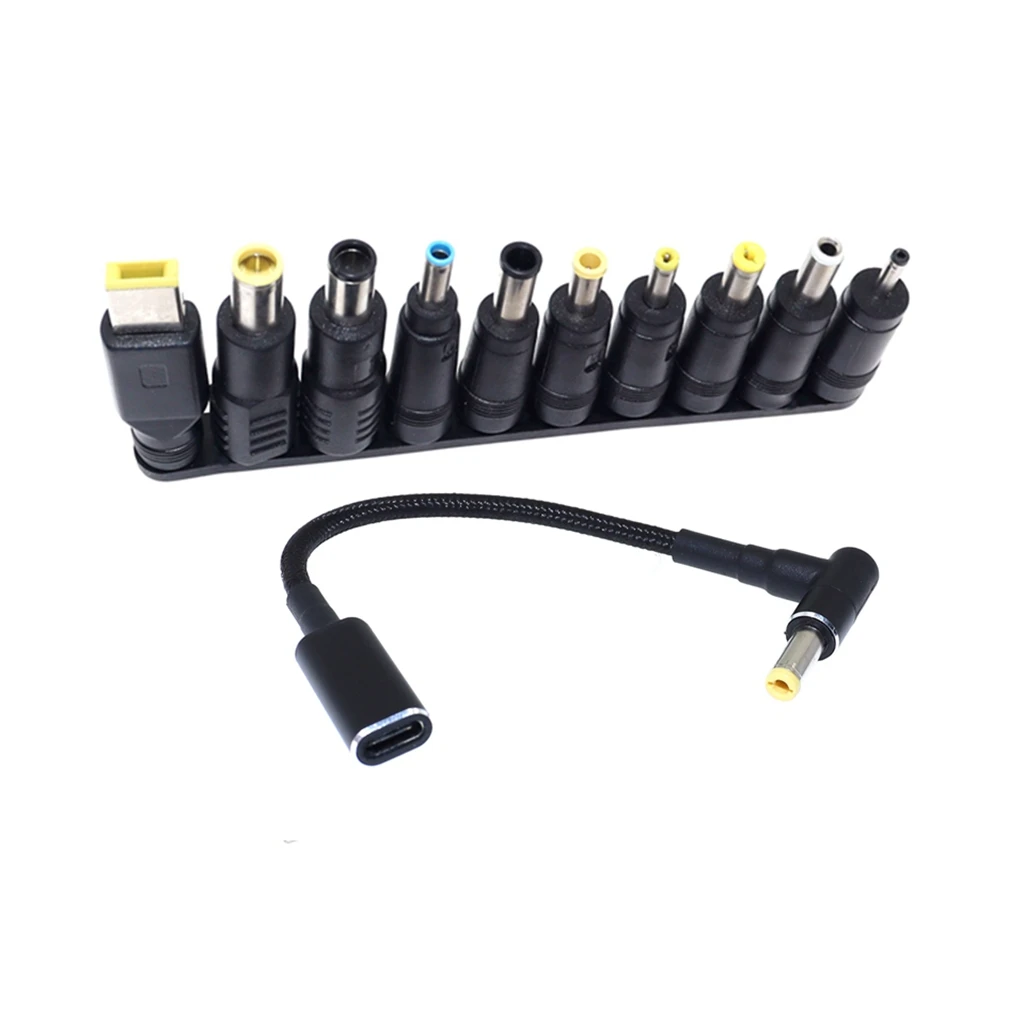 

100W Type C Laptop Power Adapter Connector Plug USB Type C to Universal Laptop Charger Jack Charging Cable Cord for Notebooks