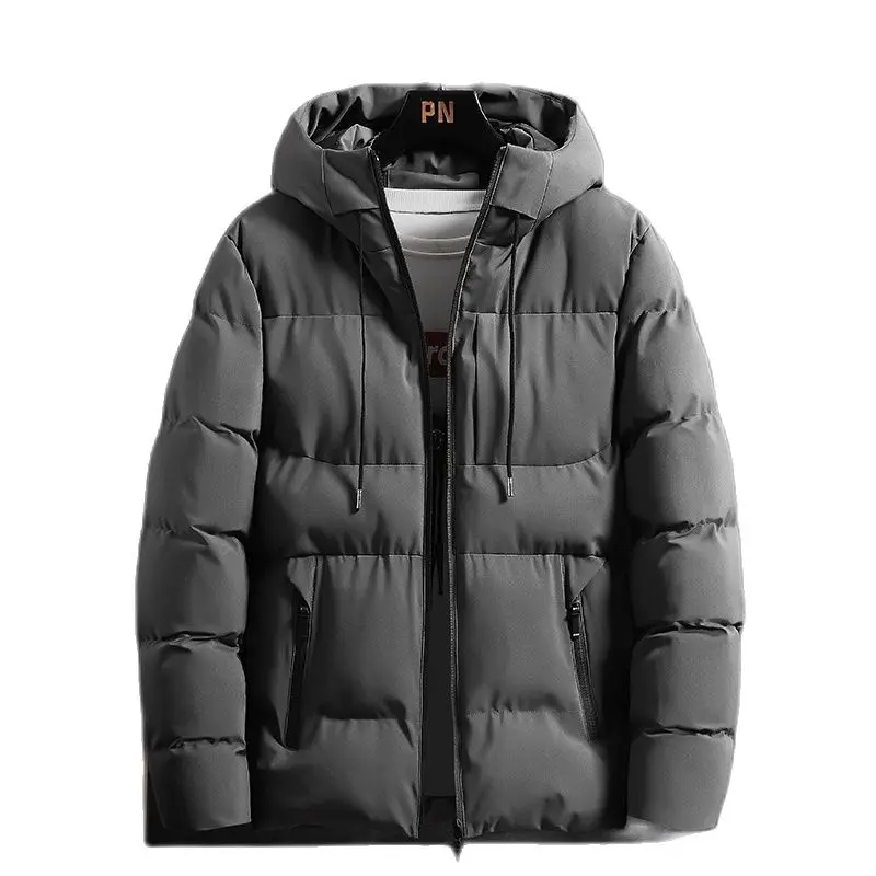 Warm Men Parka Jackets Winter Coat Men's Warm Parkas Streetwear Cotton Coats Slim Male Jackets Solid Windproof Padded Coat