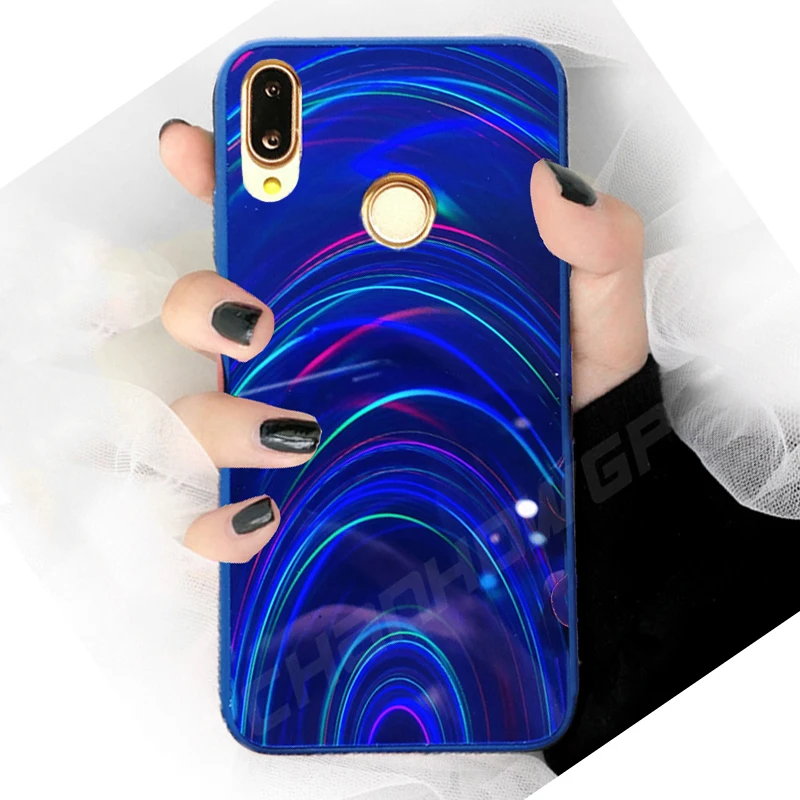 Модный Блестящий чехол для Huawei P Smart Plus 2019 P20 P30 Lite Pro мягкий из ТПУ Y5 Y6 Y7 Y9 Радужный