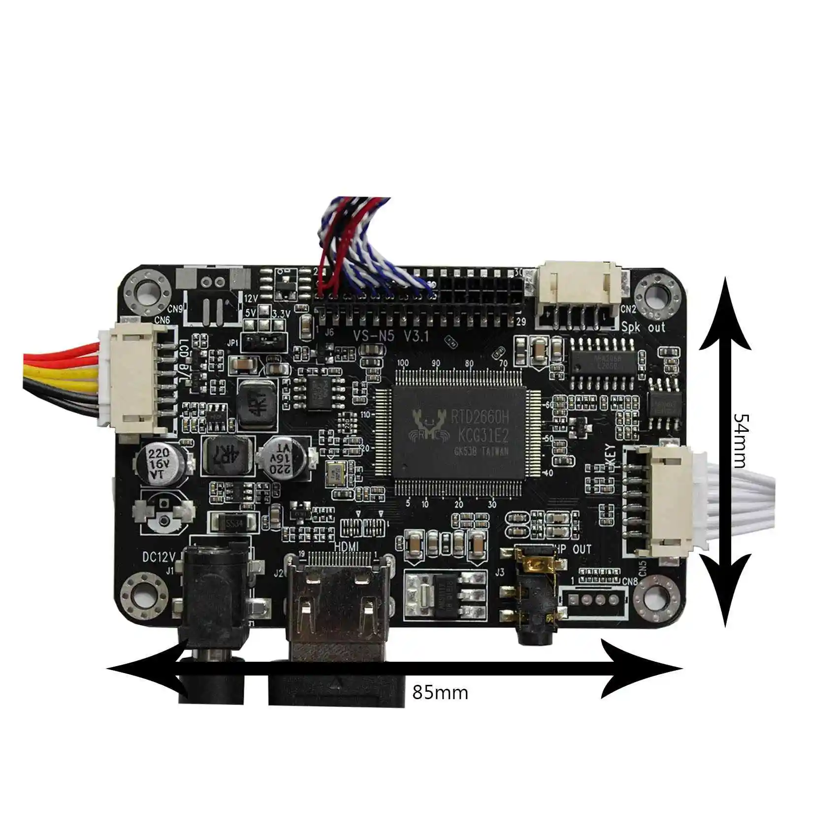 VSDISPLAY HD-MI плата аудиоконтроллера ЖК-дисплея 10 4 дюйма 1024x76 8 яркости 500nit ЖК-экран с