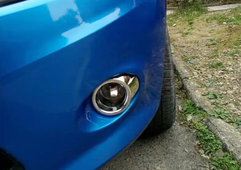 Для Ford Fiesta 2009-2013 ABS Хром передний противотуманный светильник Противотуманные фары крышка планки декоративные 2 шт